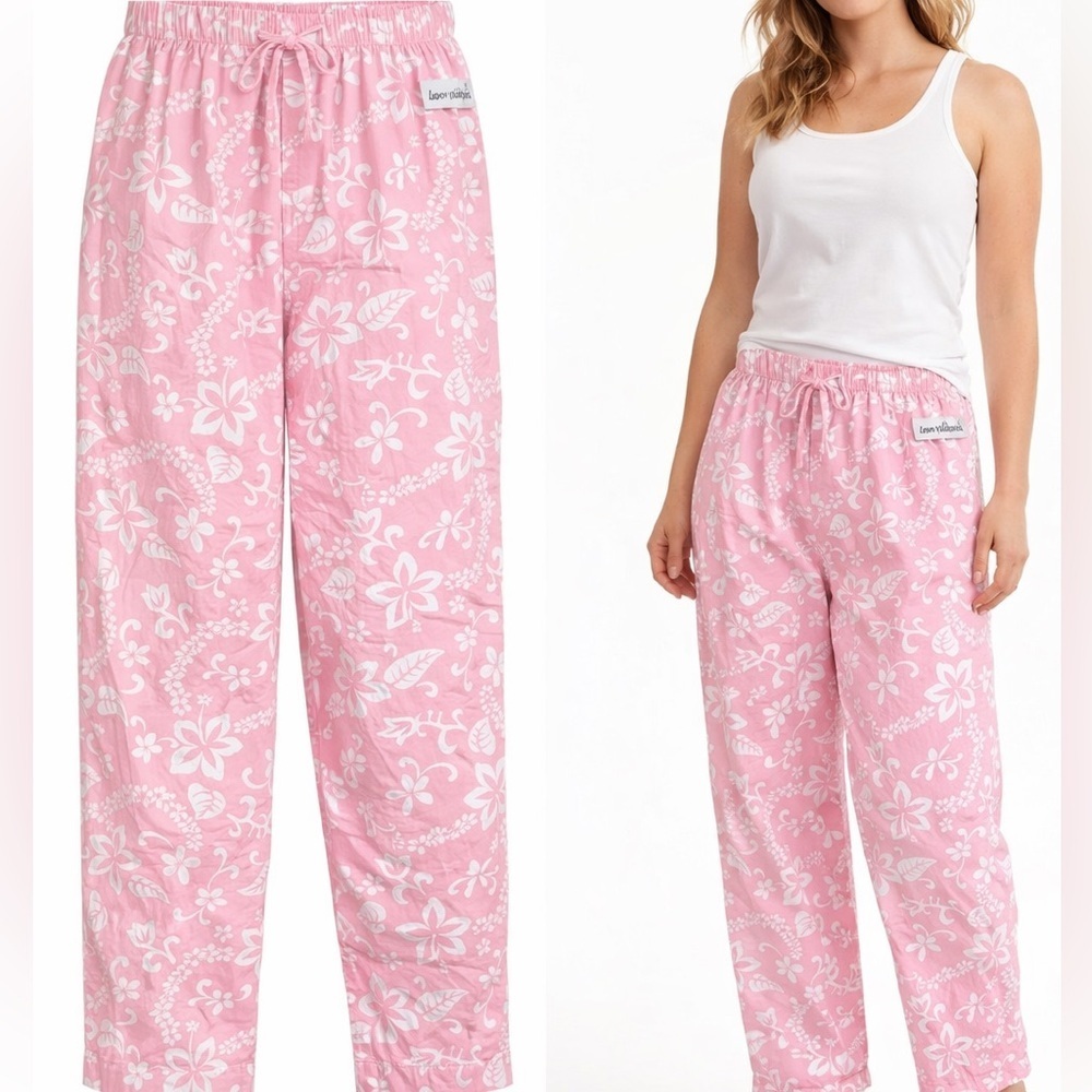 Love Letters LA Pink Floral Lounge Pants | Cotton | Drawstring | Size 2